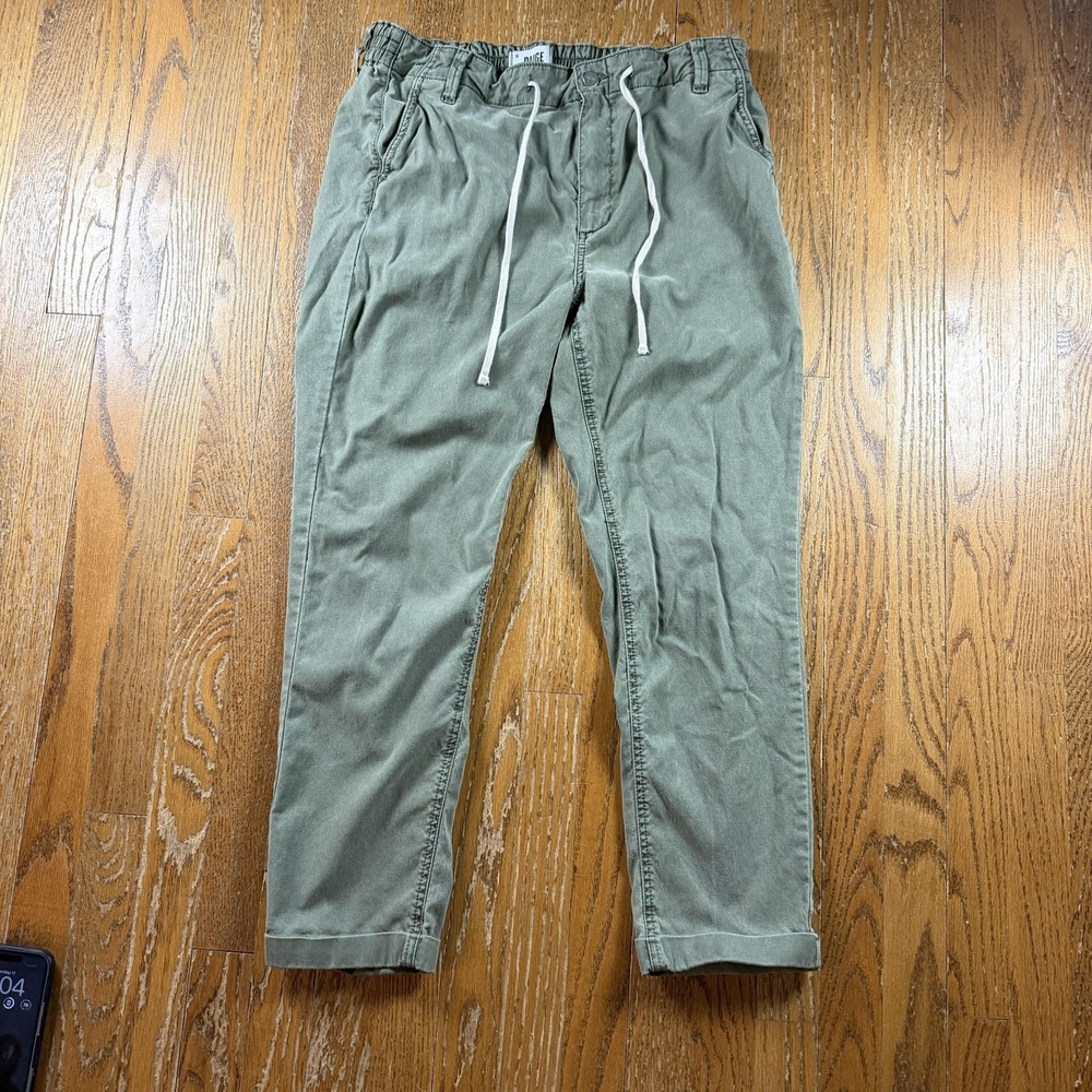 Paige Pants Mens 31x26 Green Jogger Elastic Waist Stretch Drawstring Casual